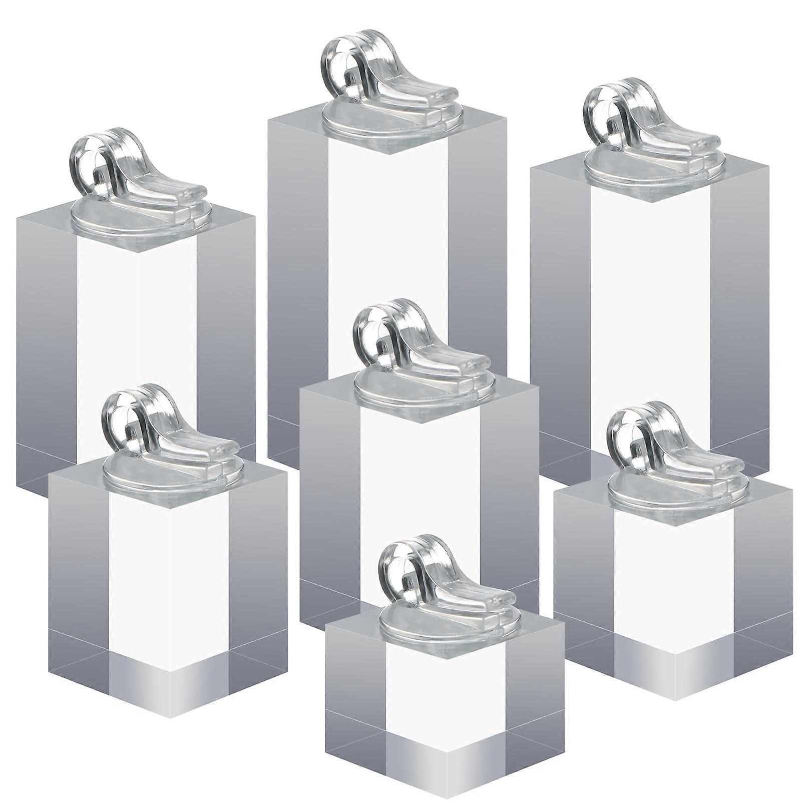Acrylic Jewelry Showcase for Display Use 7Pcs Transparent Ring Display Stand
