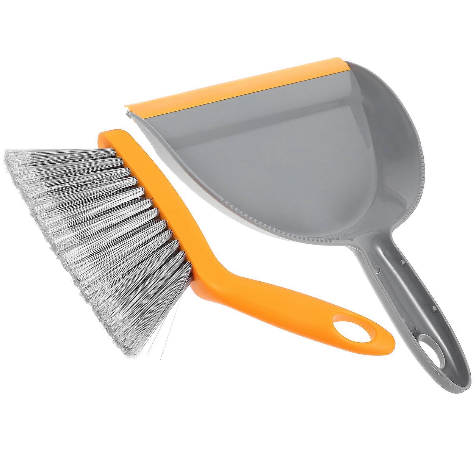 Convenient Mini Broom And Dustpan Desktop Cleaning Broom Set Practical Design For Computer Area 1Set