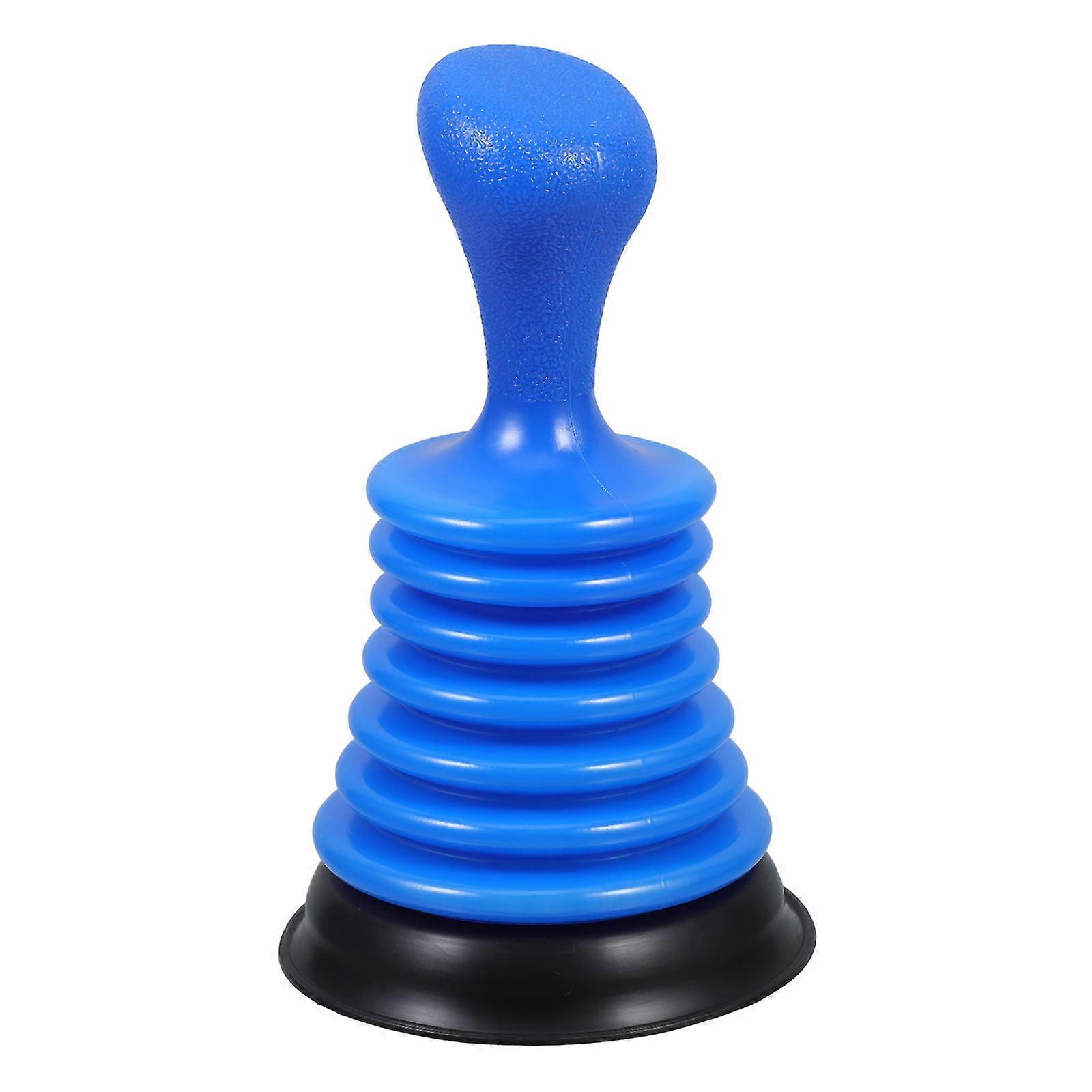 Pipe Clog Remover Blue ABS Hand Plunger for Efficient Drain Cleaning