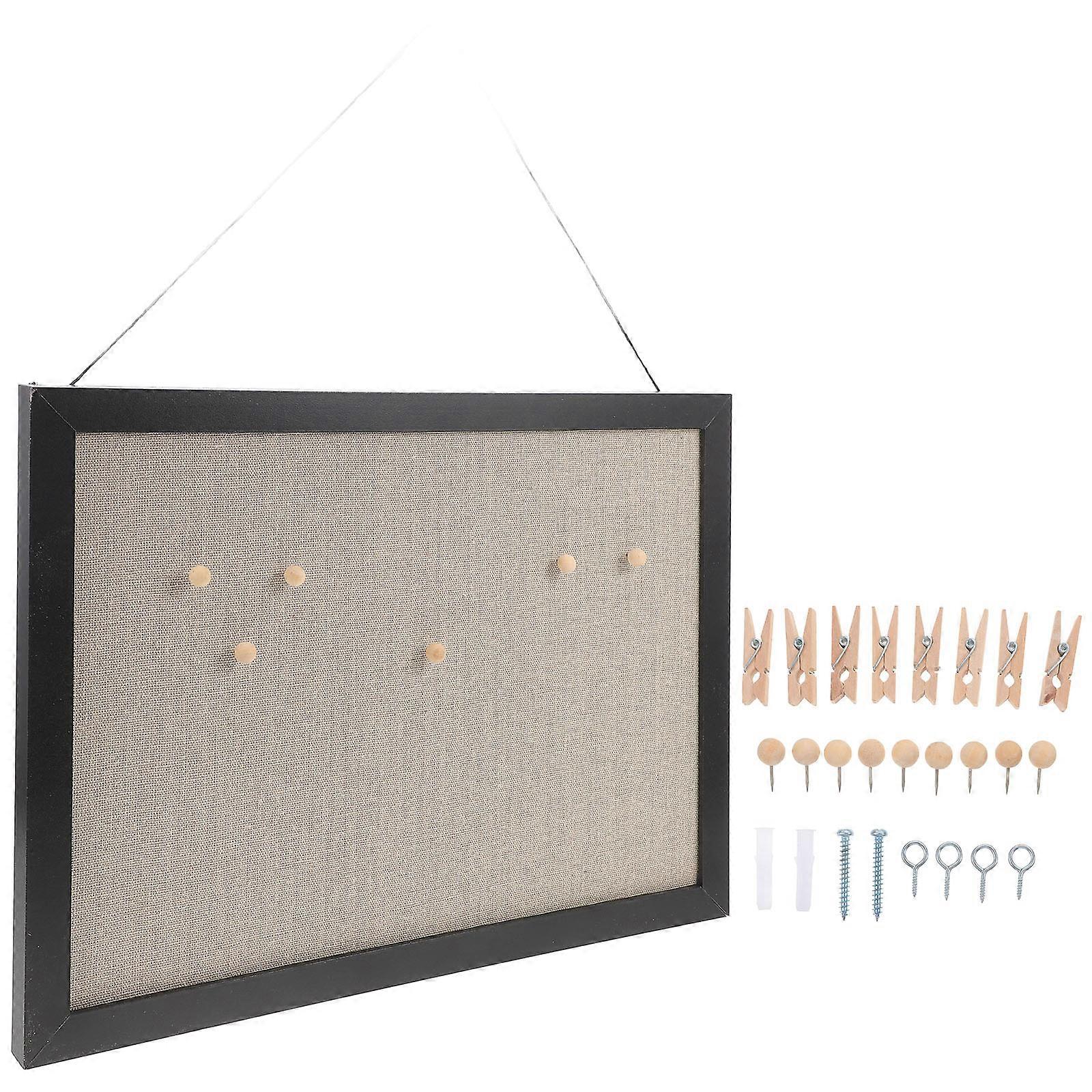 Black Small Cork Board Wall Bulletin Board for Memo 1Set
