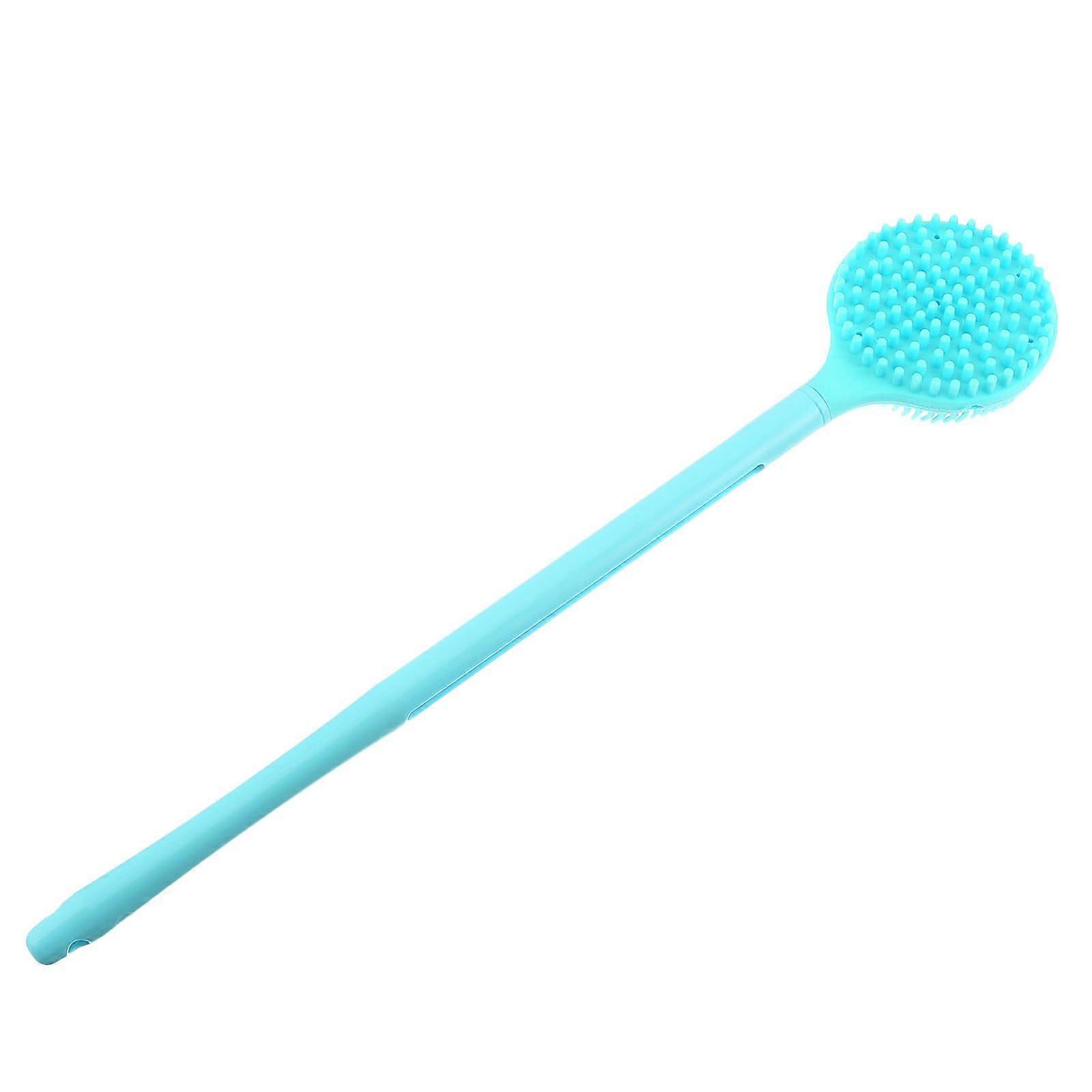 Long Handle Shower Back Scrubber with DualSided Silicone Bristles for Gentle Massage and Deep Exfoliation