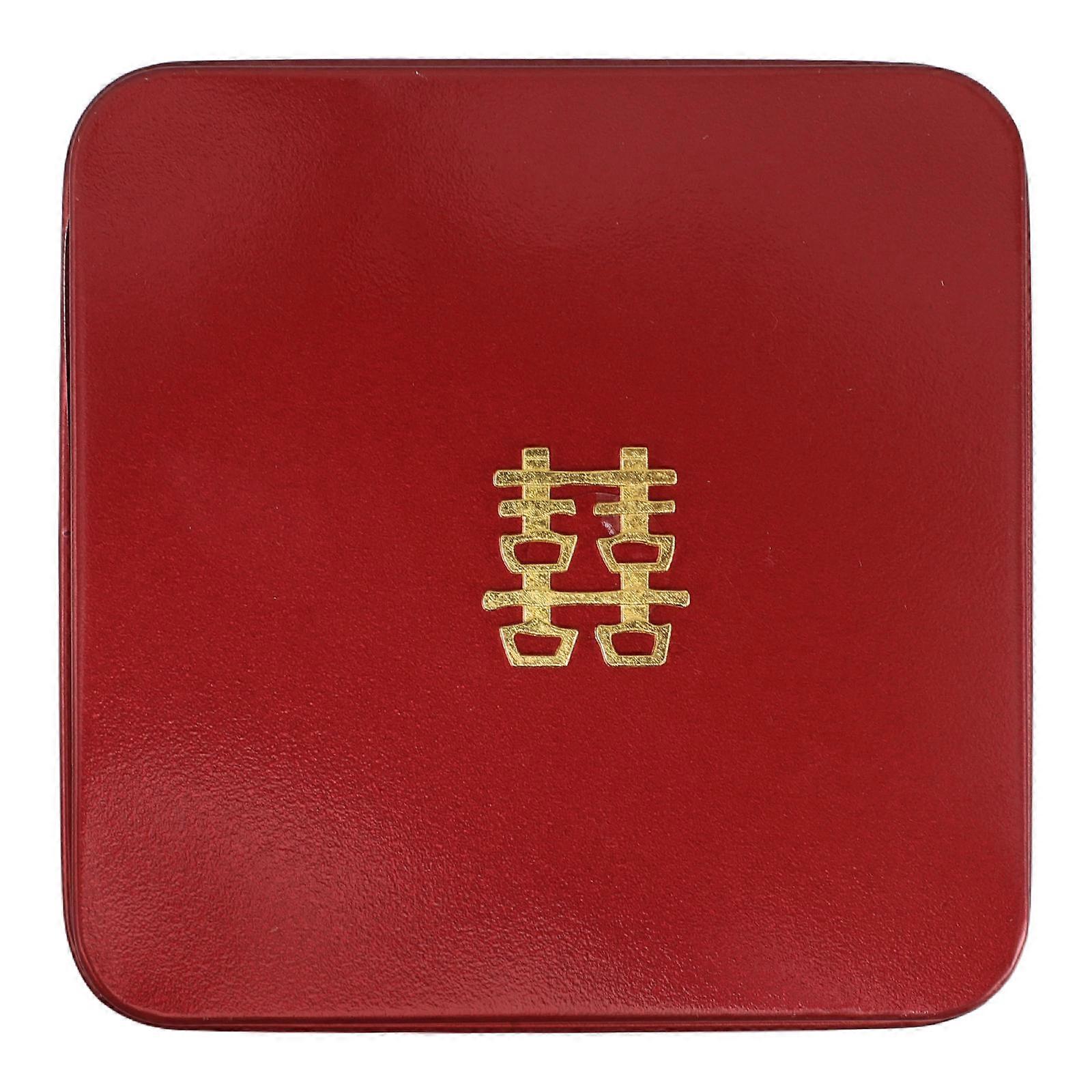 Elegant Chinese Style Wedding Candy Boxes for Party Favors in Red Tinplate Storage Box with Xi