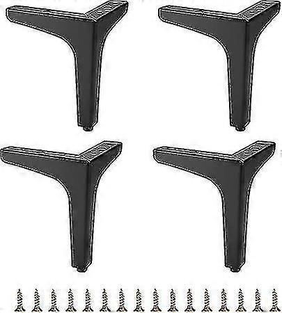 15cm Metal Sofa Legs 4pcs Sofa Legs Replacement Riser Legs, Black-JJ