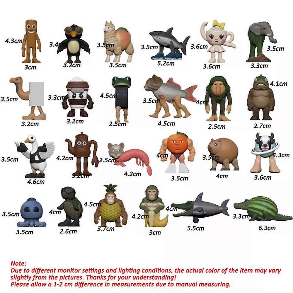 Ensemble de figurines de dessin anim�� Brainrot italien, 24 pi��ces, Tralalero Tralala TungTungTung Sahur Bombardino Crocodilo Shimpanzini Ban