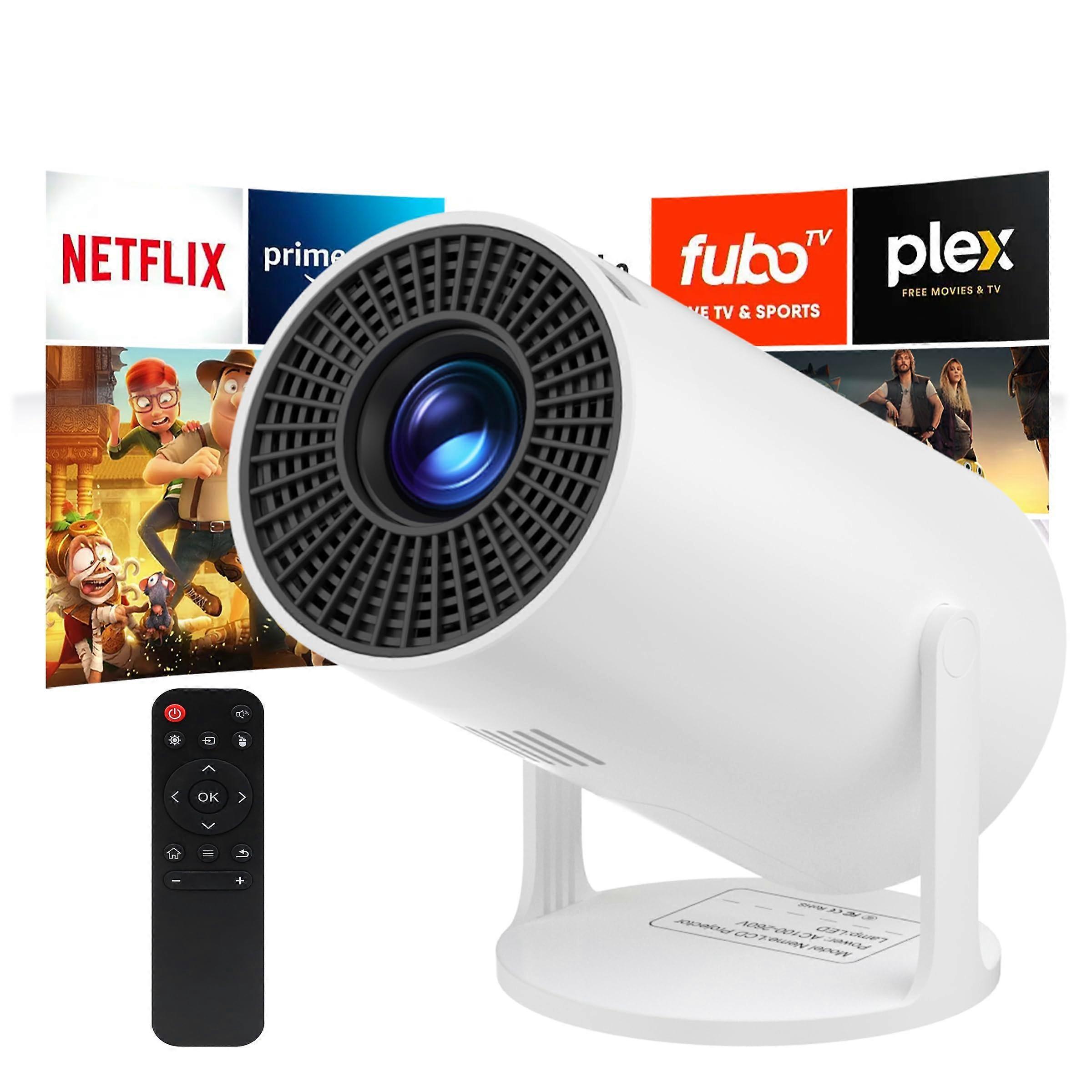 Mini Projector with Android 11, 4K Support, WiFi 6, Bluetooth 5.2, 180° Rotation, Auto Keystone