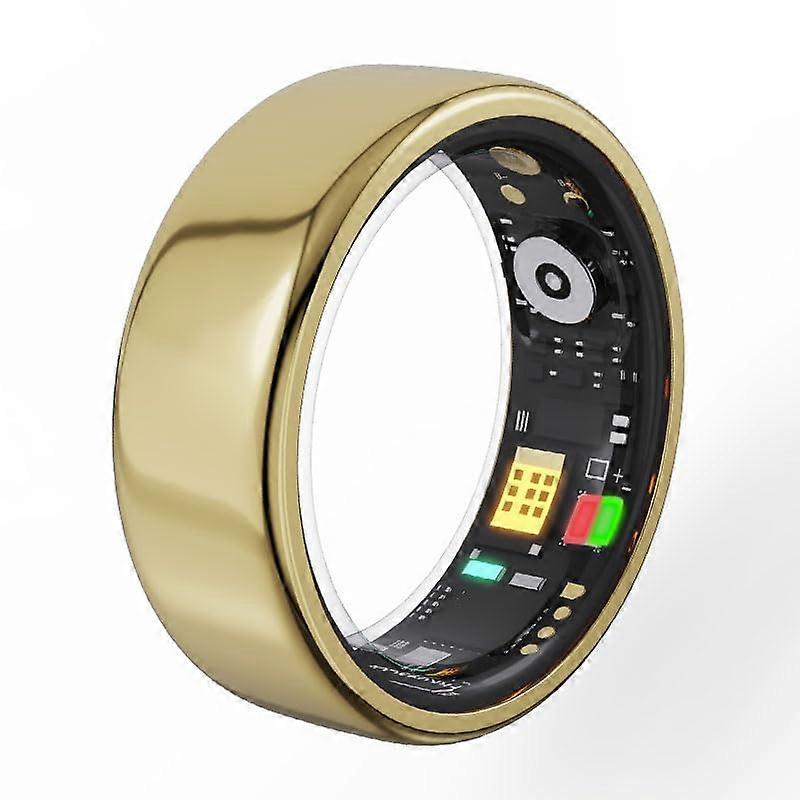 Smart Ring Health Tracker with Sleep and Heart Rate Monitoring, IPX8 Waterproof, 7Day Battery, Golden 11