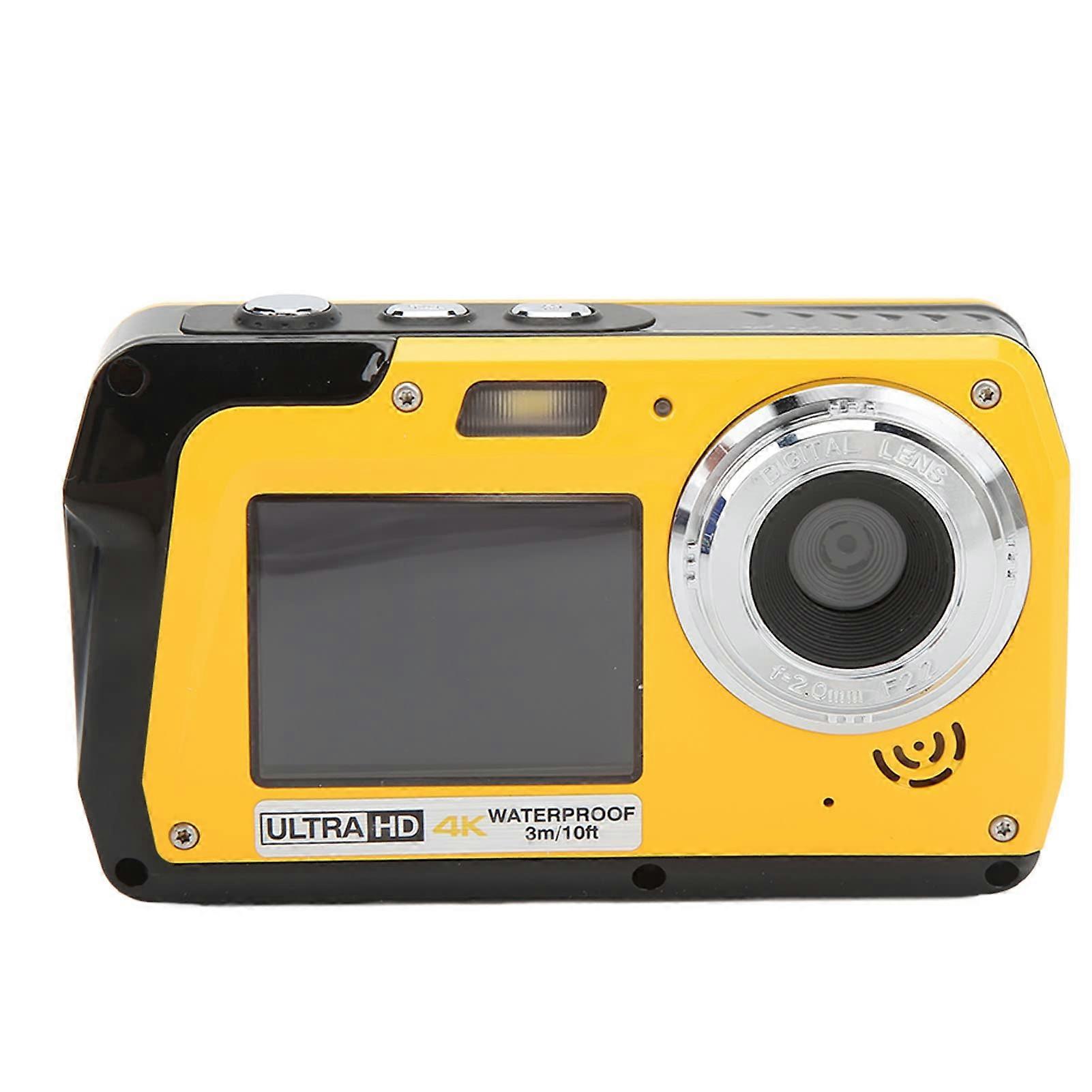 4K Underwater Camera 56MP Waterproof 10FT with Dual Screens and 18X Zoom for Snorkeling