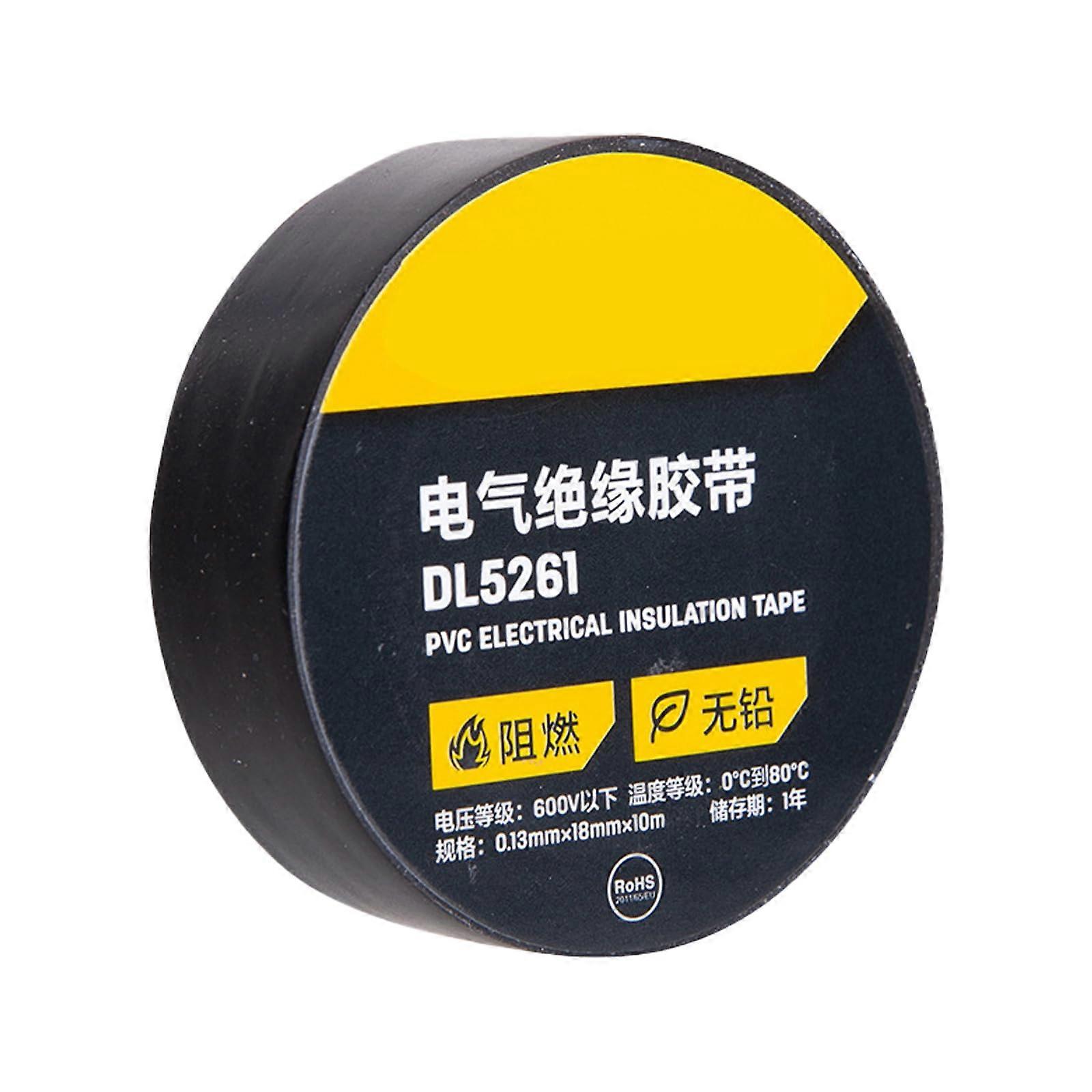 Black PVC Electrical Insulation Tape Roll  Adhesion Abrasion Resistant Durable Performance