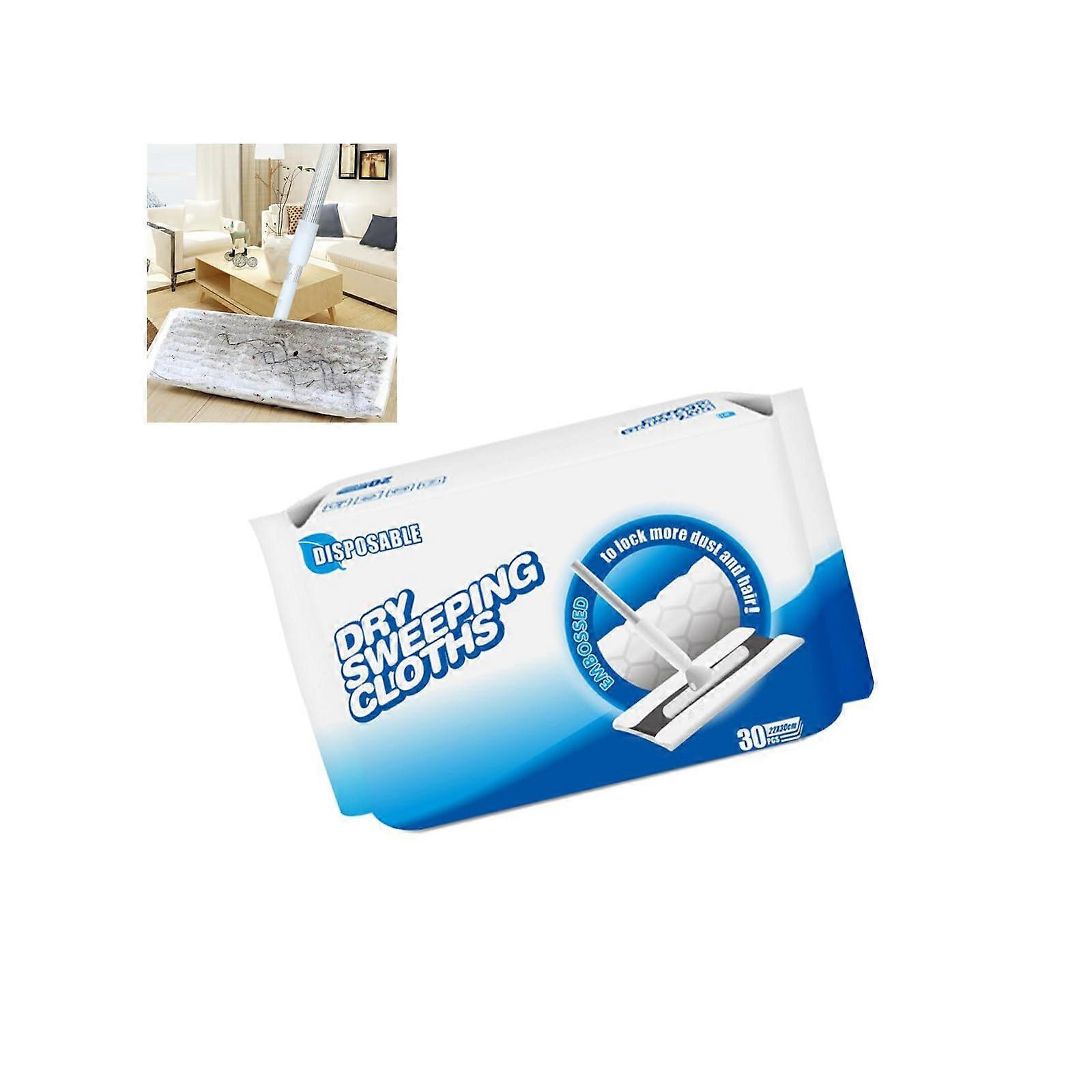 Dry Sweeping Mop Cloth Refills 30 Count with Electrostatic Dust Attraction for MultiSurface Floors