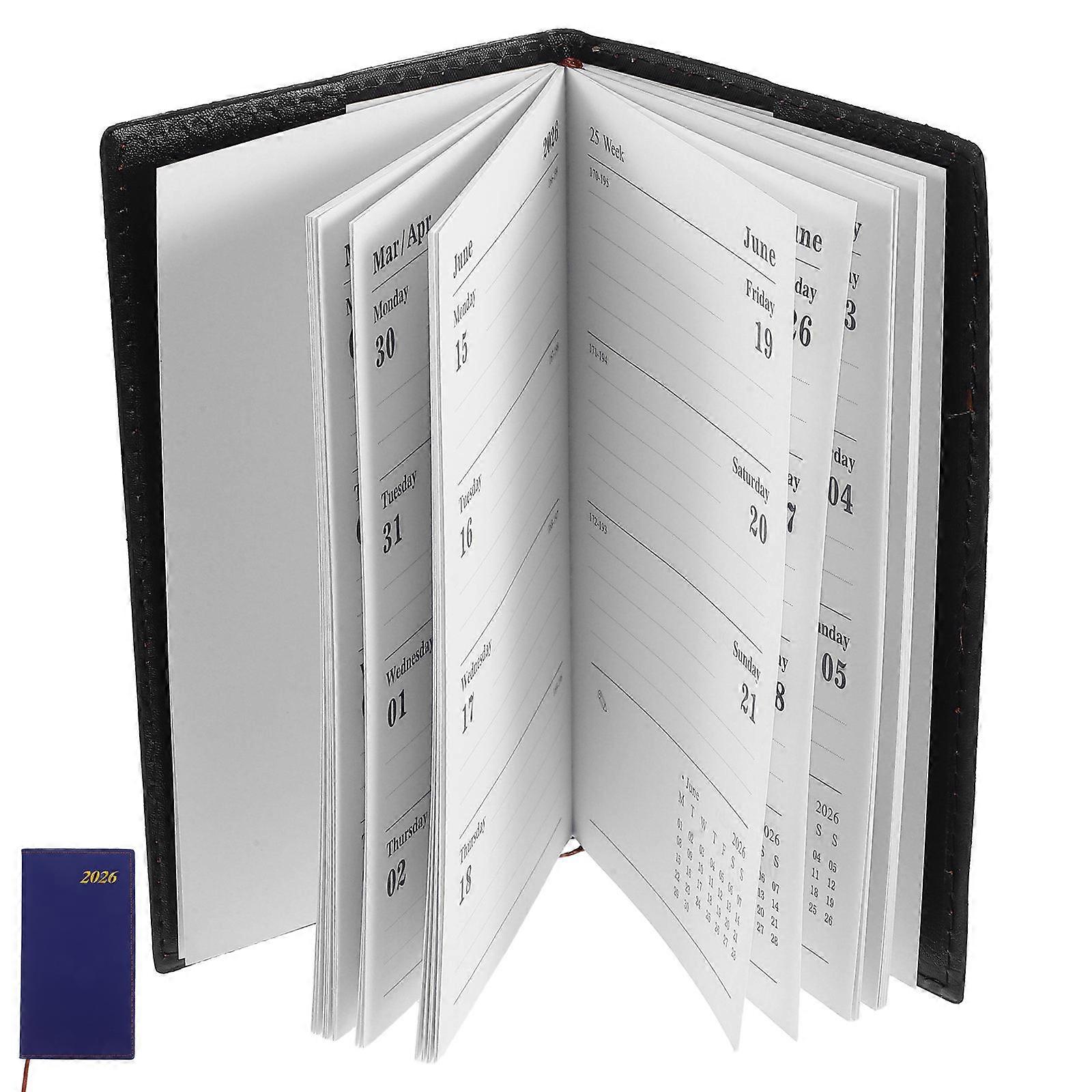 Weekly Planner Portable Notebook for Travel 2026 Blue