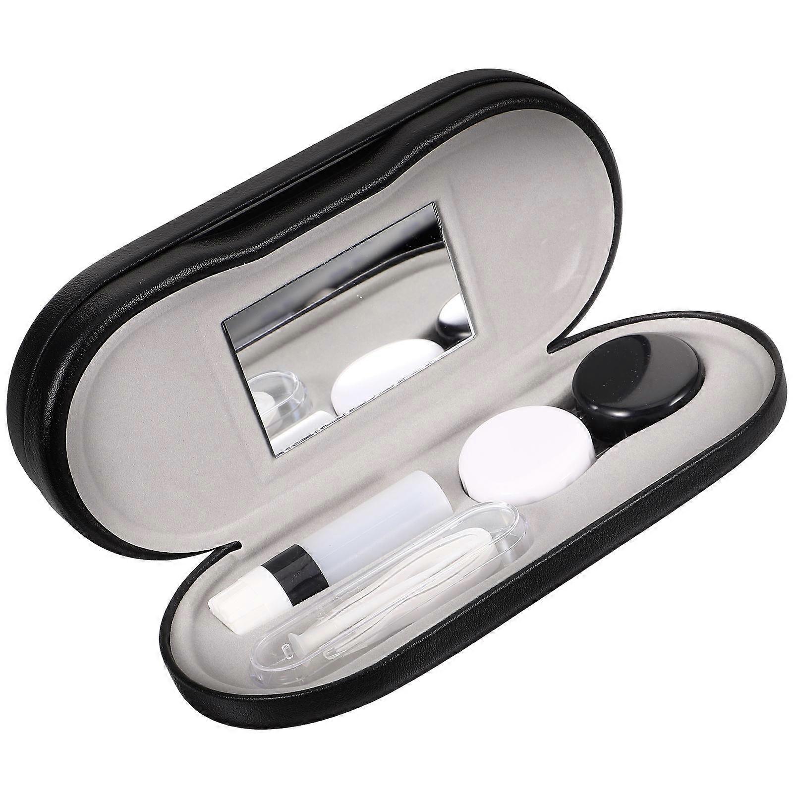 Dual-Purpose Glasses Box for Storage with Durable PU Material 1 Piece
