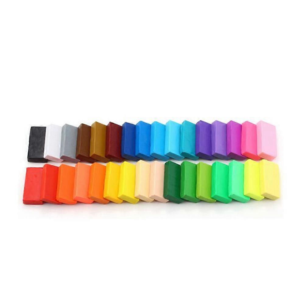 Polymer Clay Block Modelling Tool Set for Decoration with 5 Tools and 32 Colours