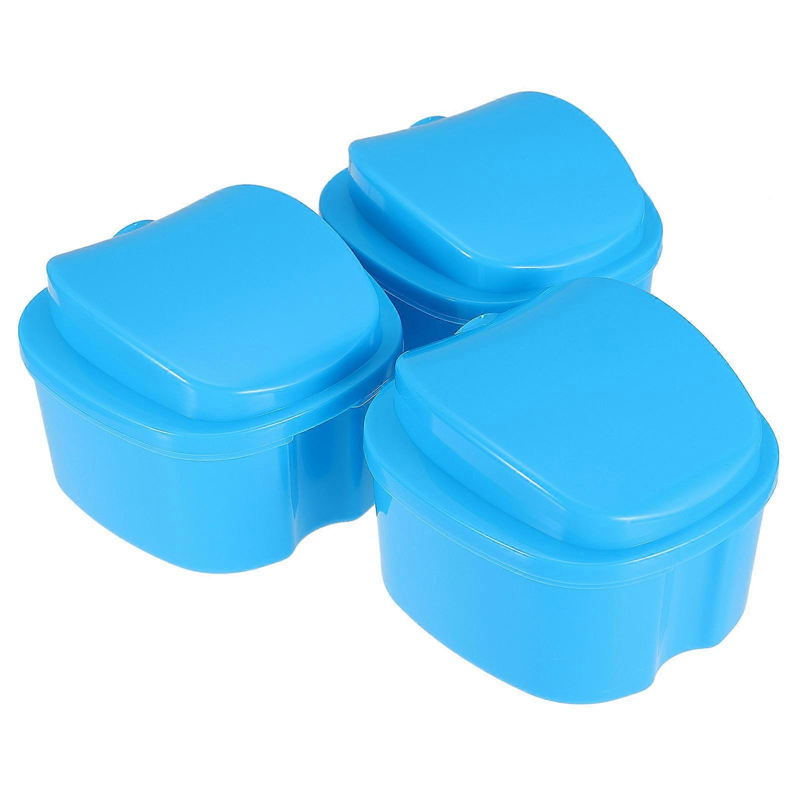 Denture Guard Case Fake Tooth Organizer for Storage 3Pcs Set