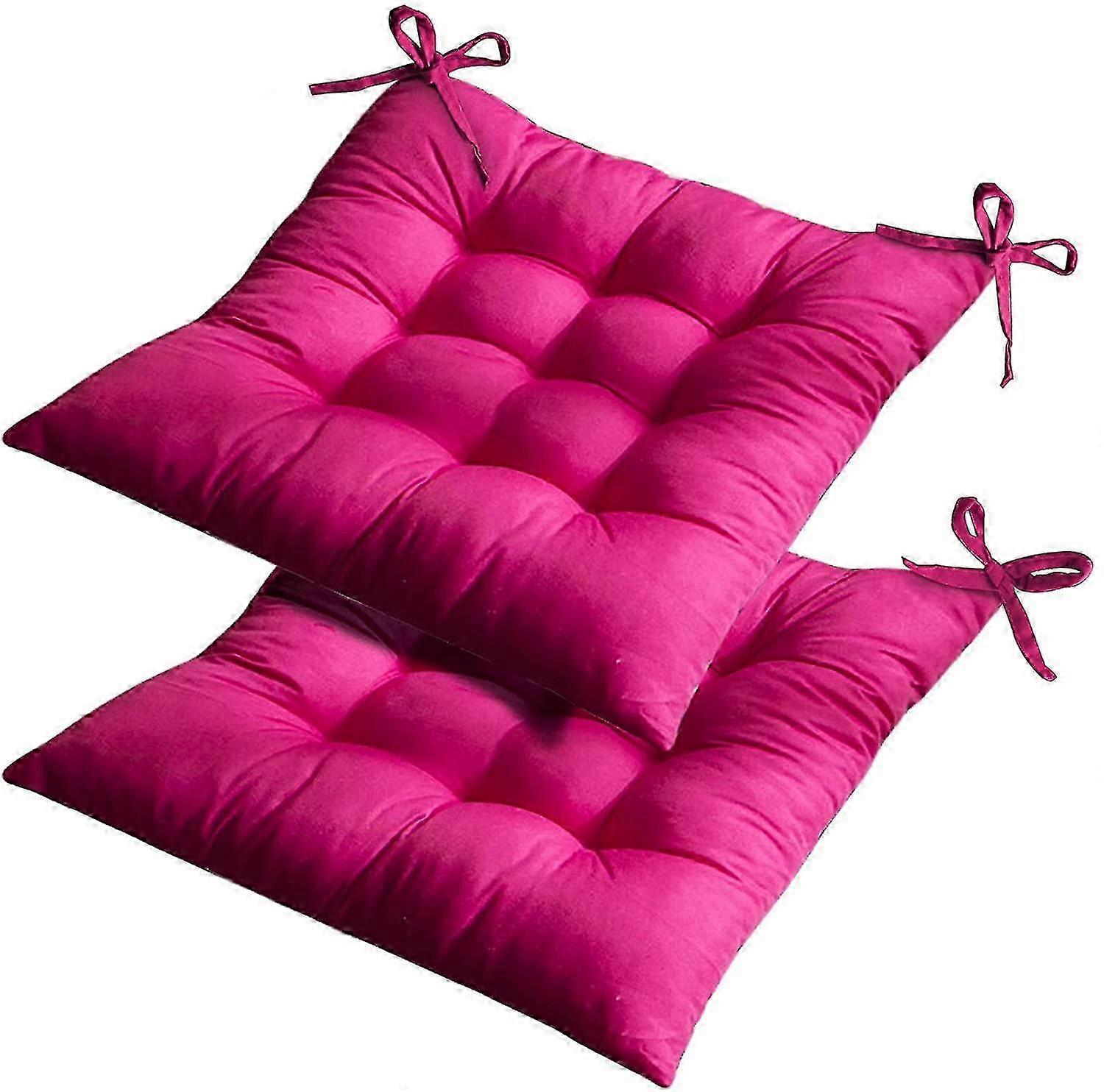 25-26 Dining Chair Cushions, 2 Pack Grey Thick Soft