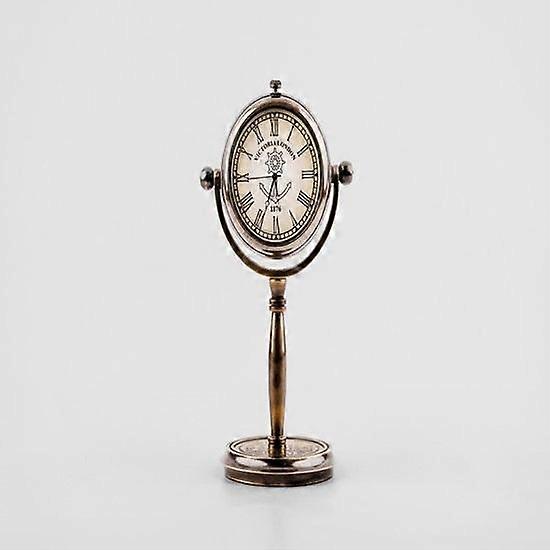 Victorian London Brass Table Clock 12.7cm Engraved Solid Brass Table Clock Decor