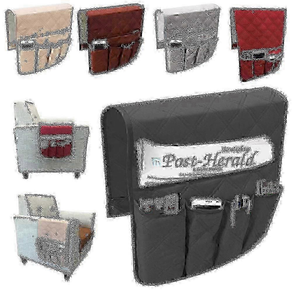 Space-Saving Armrest Caddy for Sofa & Couch - Remote Control Holder Bag