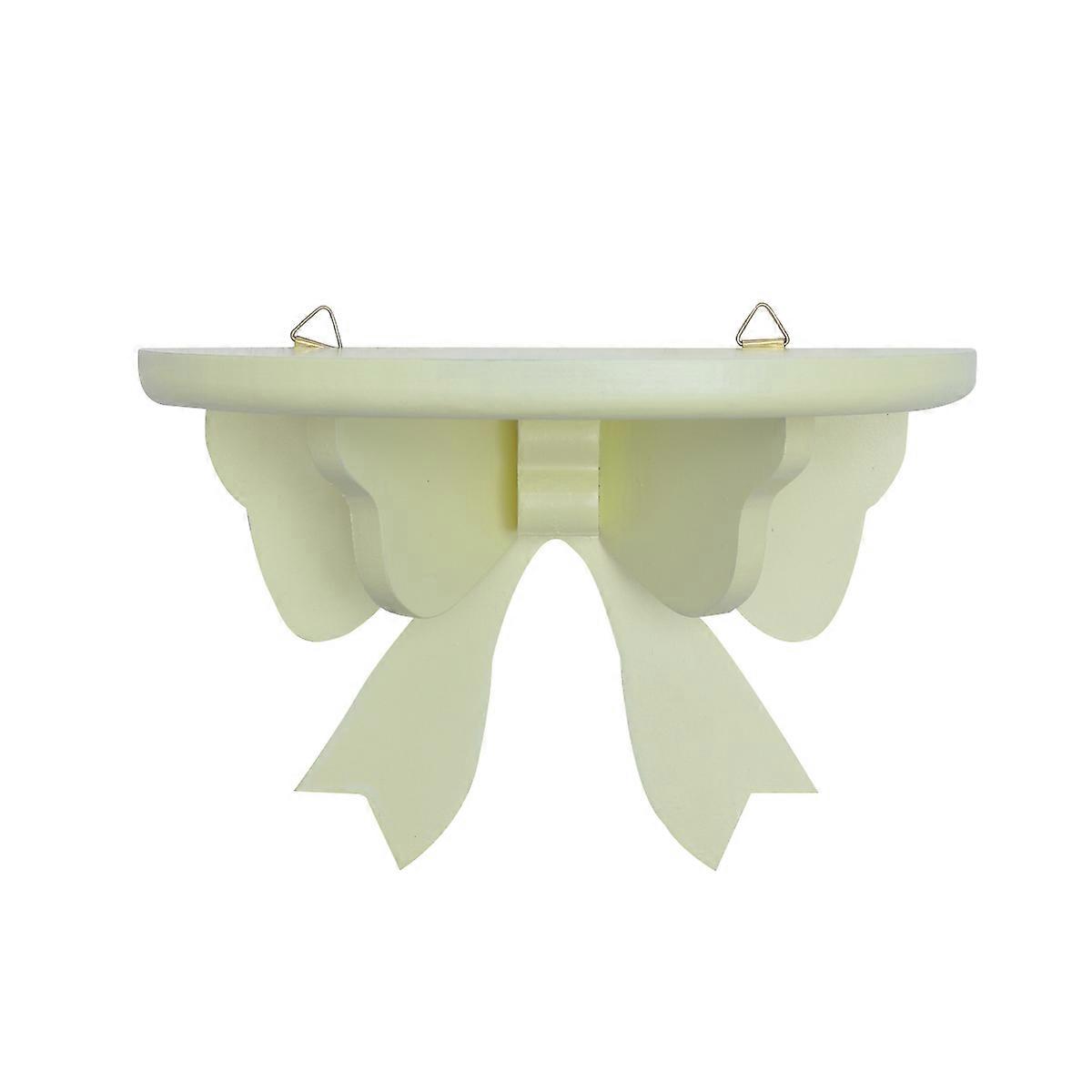 Wooden Semicircle Storage Holder for Storage Yellow Wall Rack