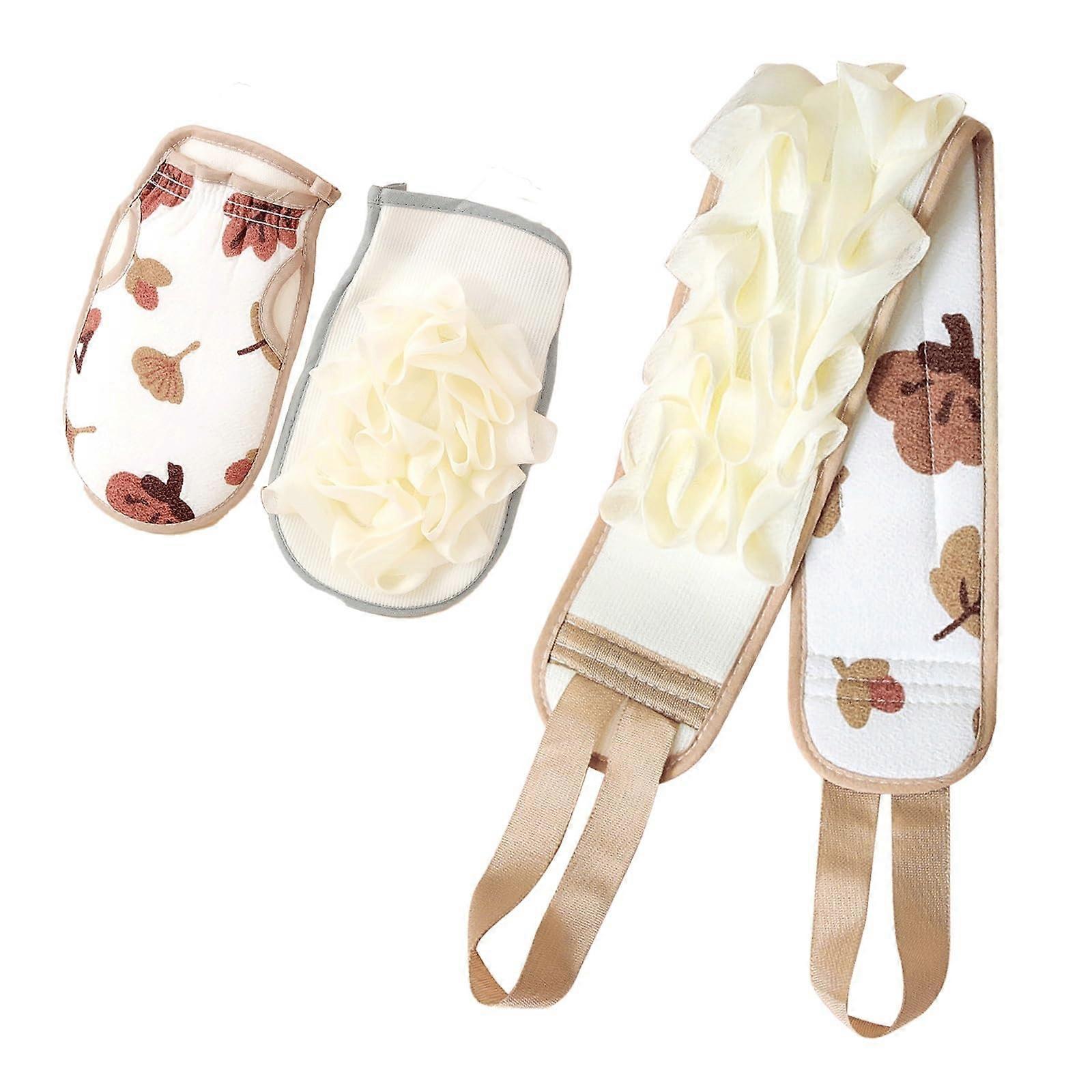 2 Pack DoubleSided Back Scrubber and Loofah Bath Sponge with Long Handle for Deep Exfoliation