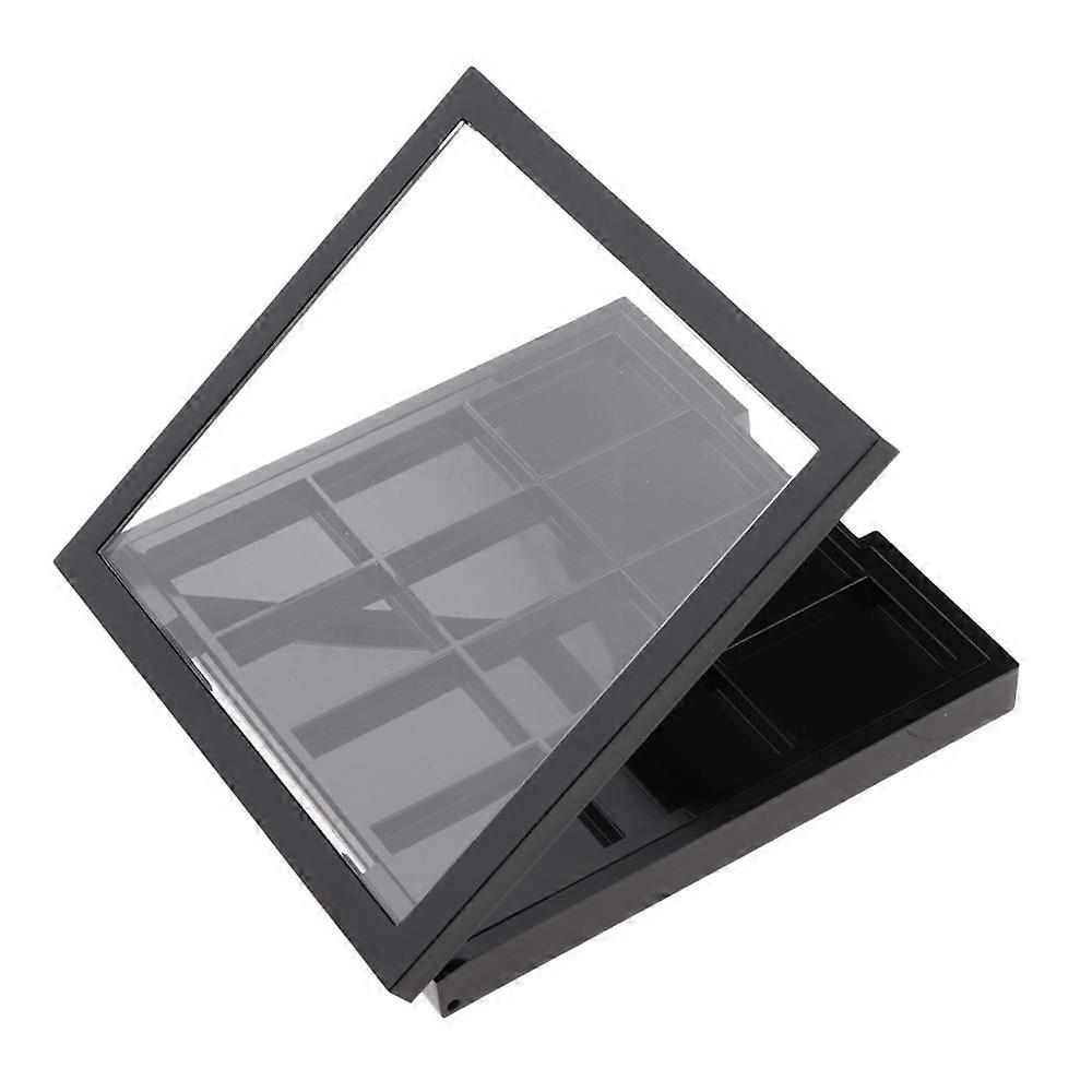 12 Grid Empty Eyeshadow Palette with Clear Lid, Reusable DIY Makeup Sample Container for Travel