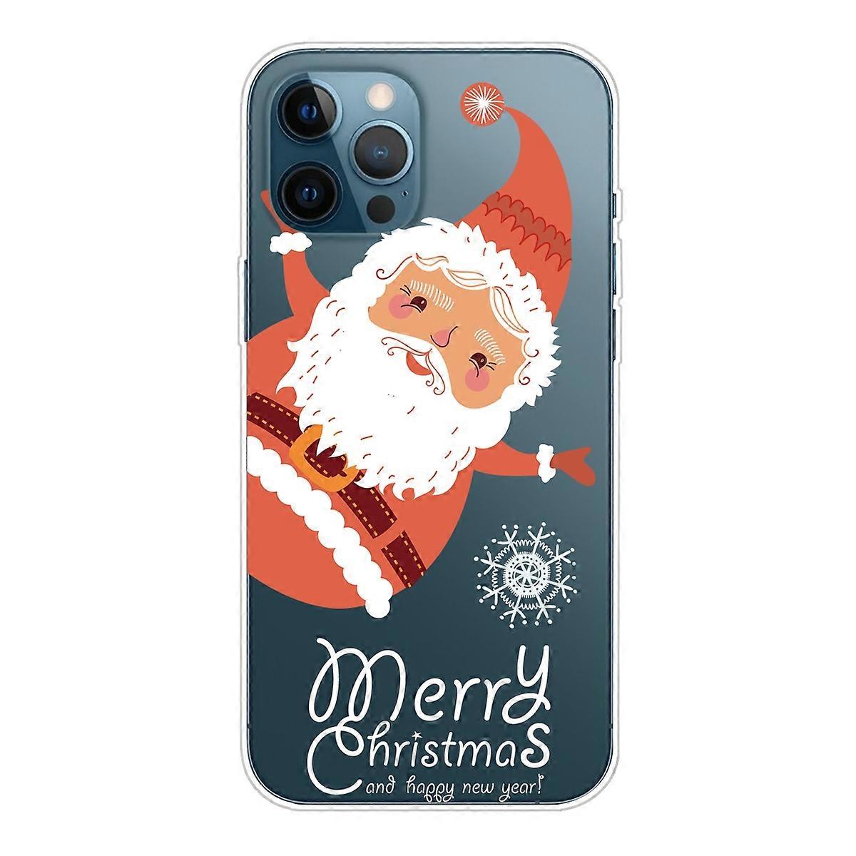 For iPhone 16 Pro Case Christmas Pattern Printing Soft TPU Phone Cover