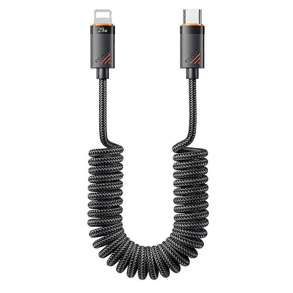ESSAGER Spring Data Cable Type-C to Lightning PD 29W Fast Charging Cable 1.8m