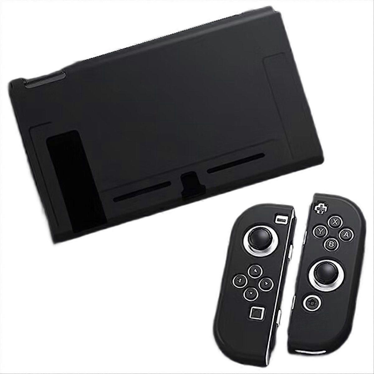 Protective Case for Console and , Switch Can Be Inserted in Dock with Shell Black