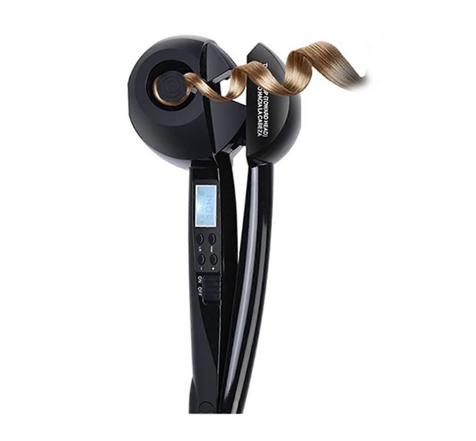 Automatic Hair Curler with LCD Display, Ceramic Curling Iron, Adjustable Temperature, EU Plug