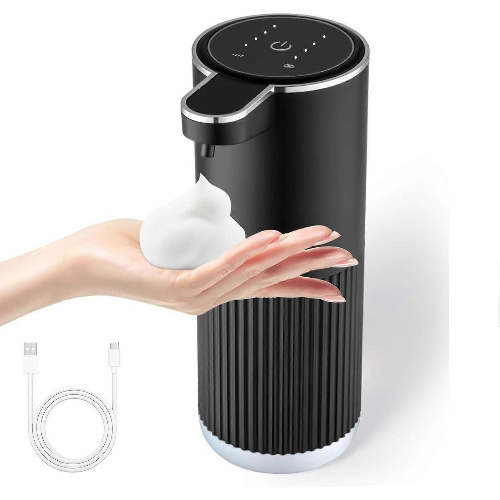 Automatic Foaming Soap Dispenser Touchless Wall Mount 400ml USBC Charging with Display for Bathroom Kitchen