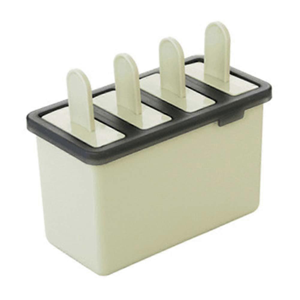 4 Cavity BPA  Silicone Popsicle Molds with Base Easy Release Ice Pop Maker BuiltIn Drip Guard