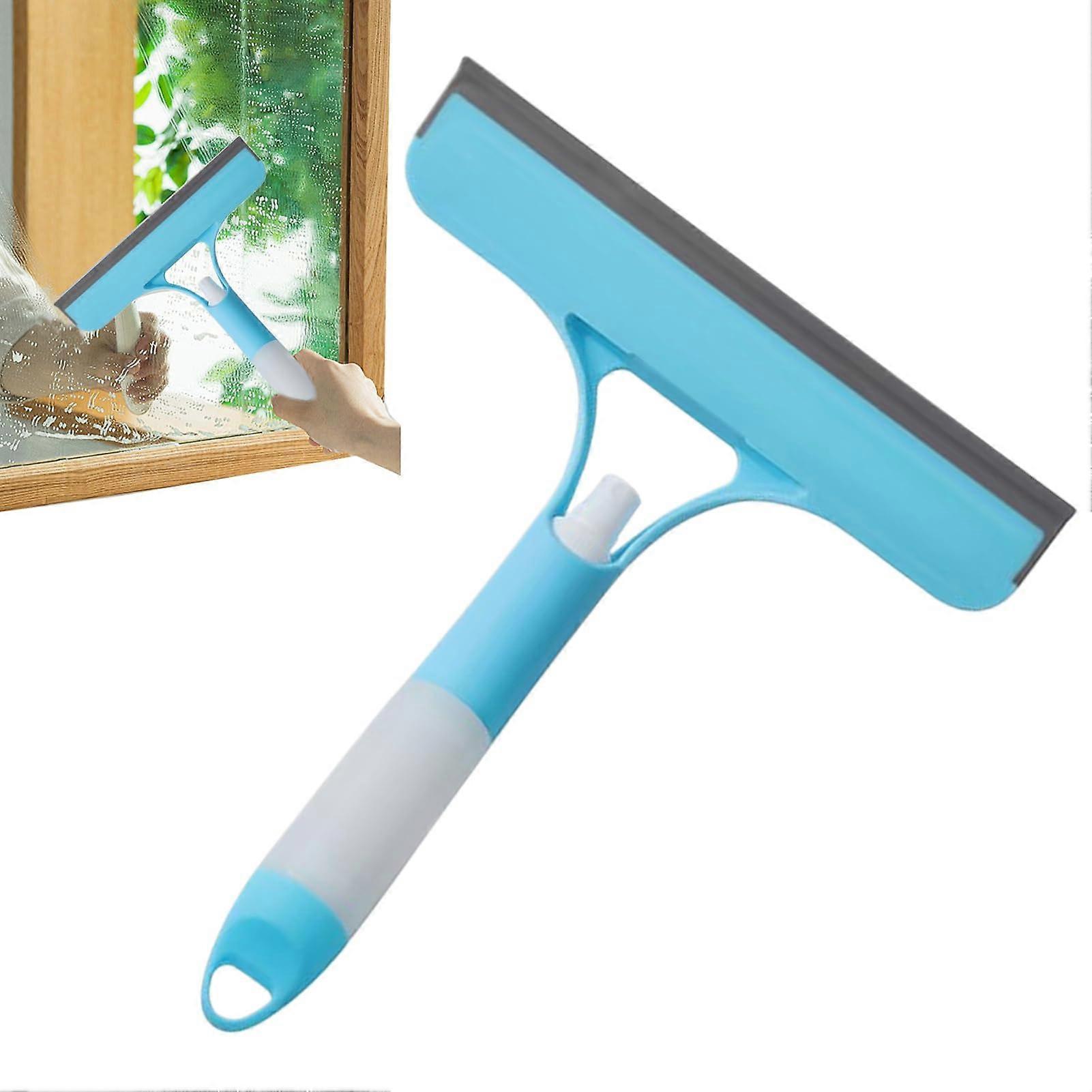 Window Cleaning Tool with Spray Squeegee, Ergonomic Grip and Flexible Blade for Glass Mirror