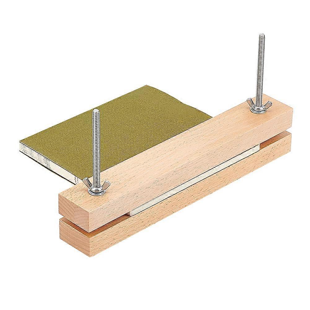 Wooden Beech Bookbinding Press with Adjustable Clamp, Durable DIY Binding Tool for Home and Office