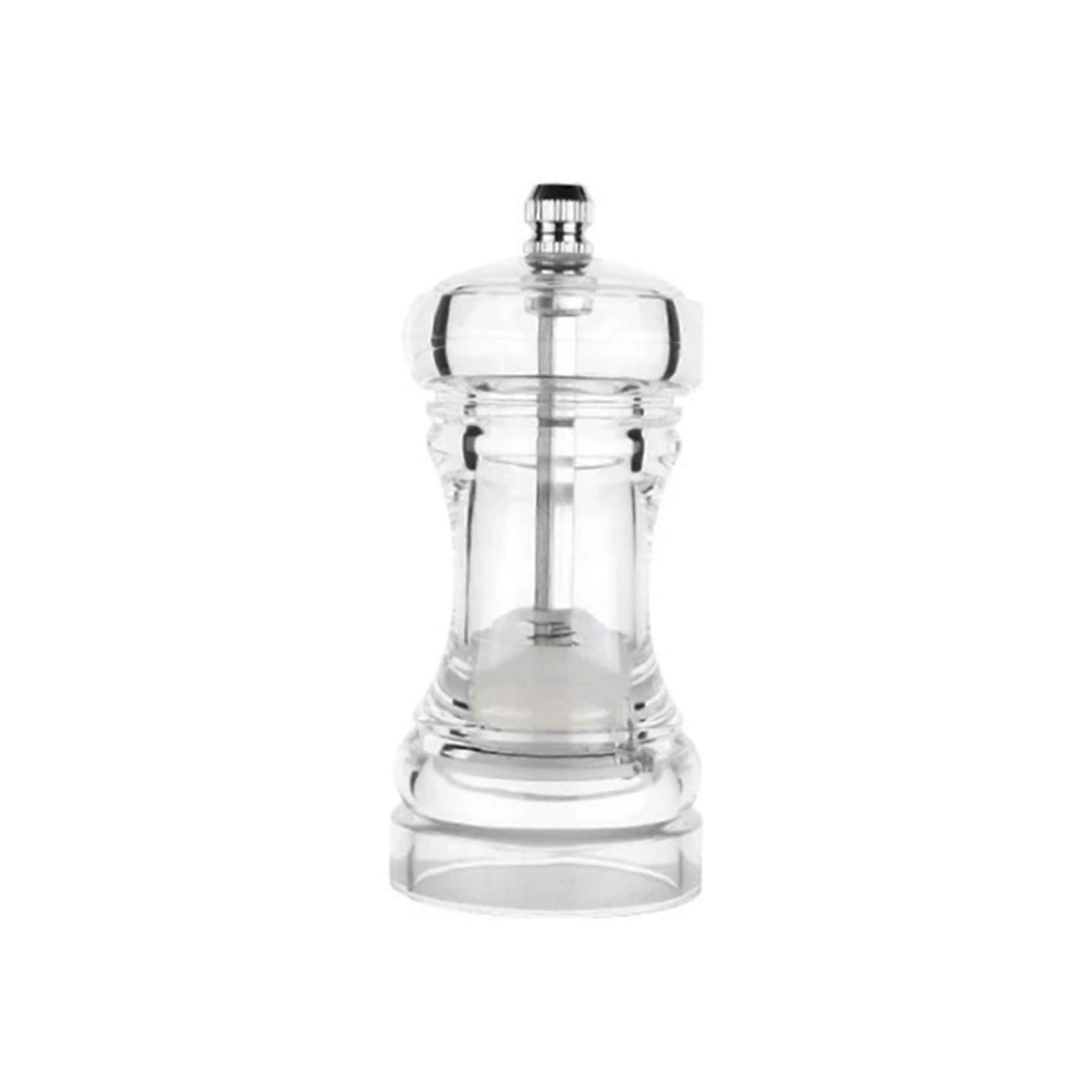 Pepper Grinder Acrylic Salt and Pepper Shaker with Adjustable Coarseness Ceramic Rotor 1PCS