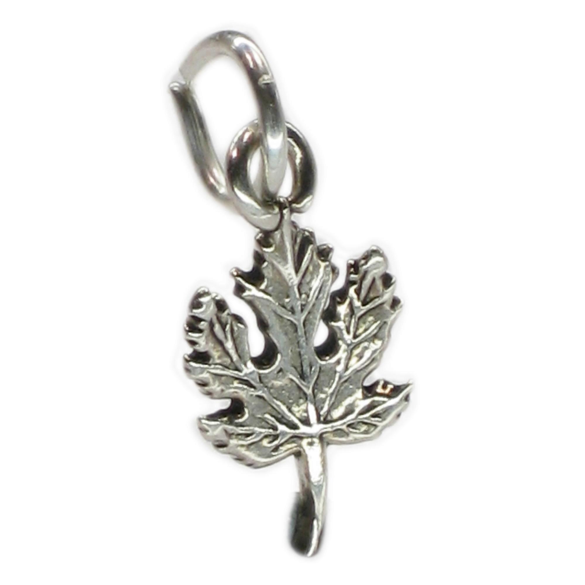 Maple Leaf TINY sterling silver charm .925 x 1 Maples Leaves charms