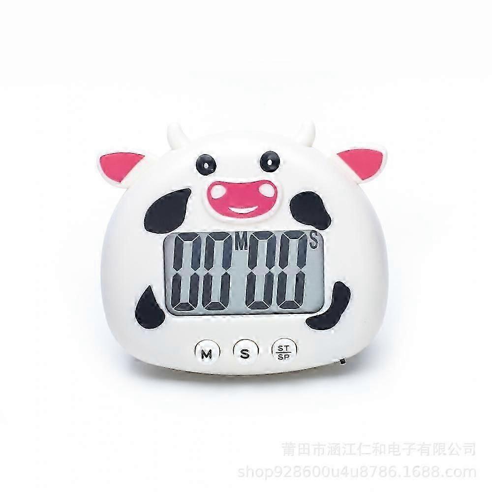 Cute Cartoon Animal Countdown Timer, Lcd Large Screen Visual Digital Cooking Learning Timepr(Calf)