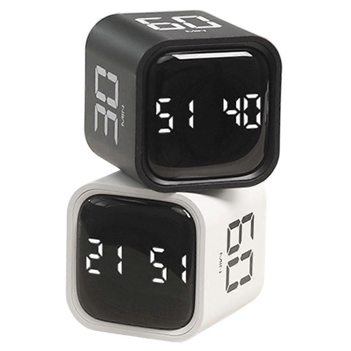 Square Timer,Rotation Timer,5/10/30/60 Minutes and Custom Countdown,Productivity Timer,for Tasks,Work,Study 2pc