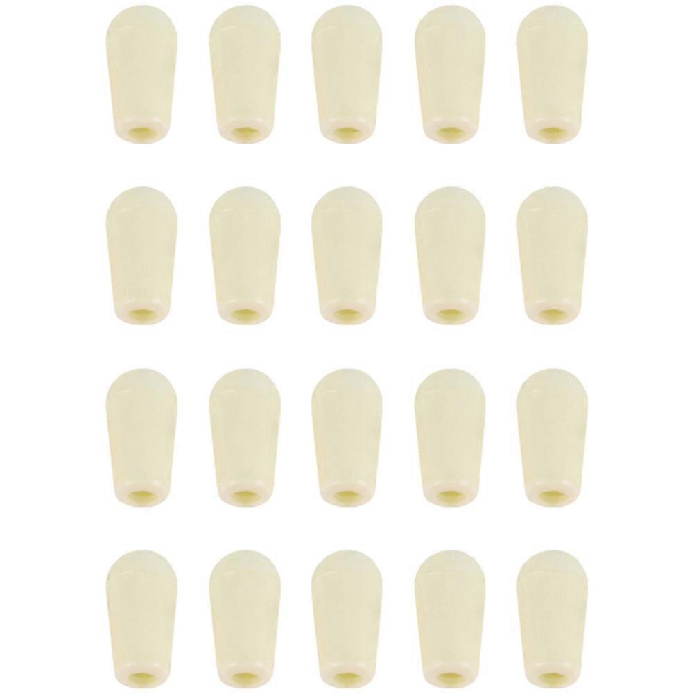 Creamy White 20Pcs Metric M3.5/M4 Guitar 3 Way Toggle Switch Tip Switch Knobs Guitar Switch Cap