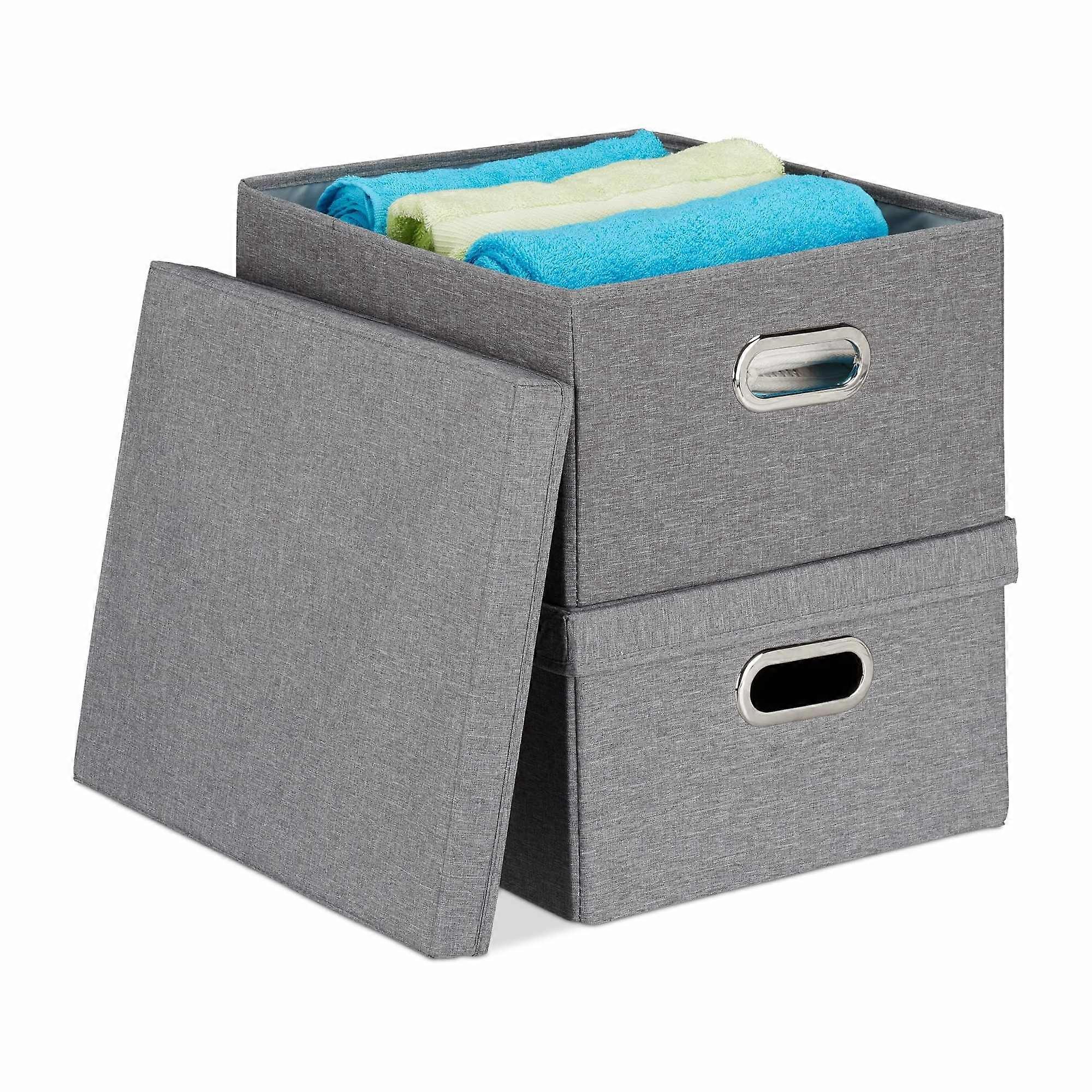 Aufbewahrungsbox mit Deckel 2er-Set