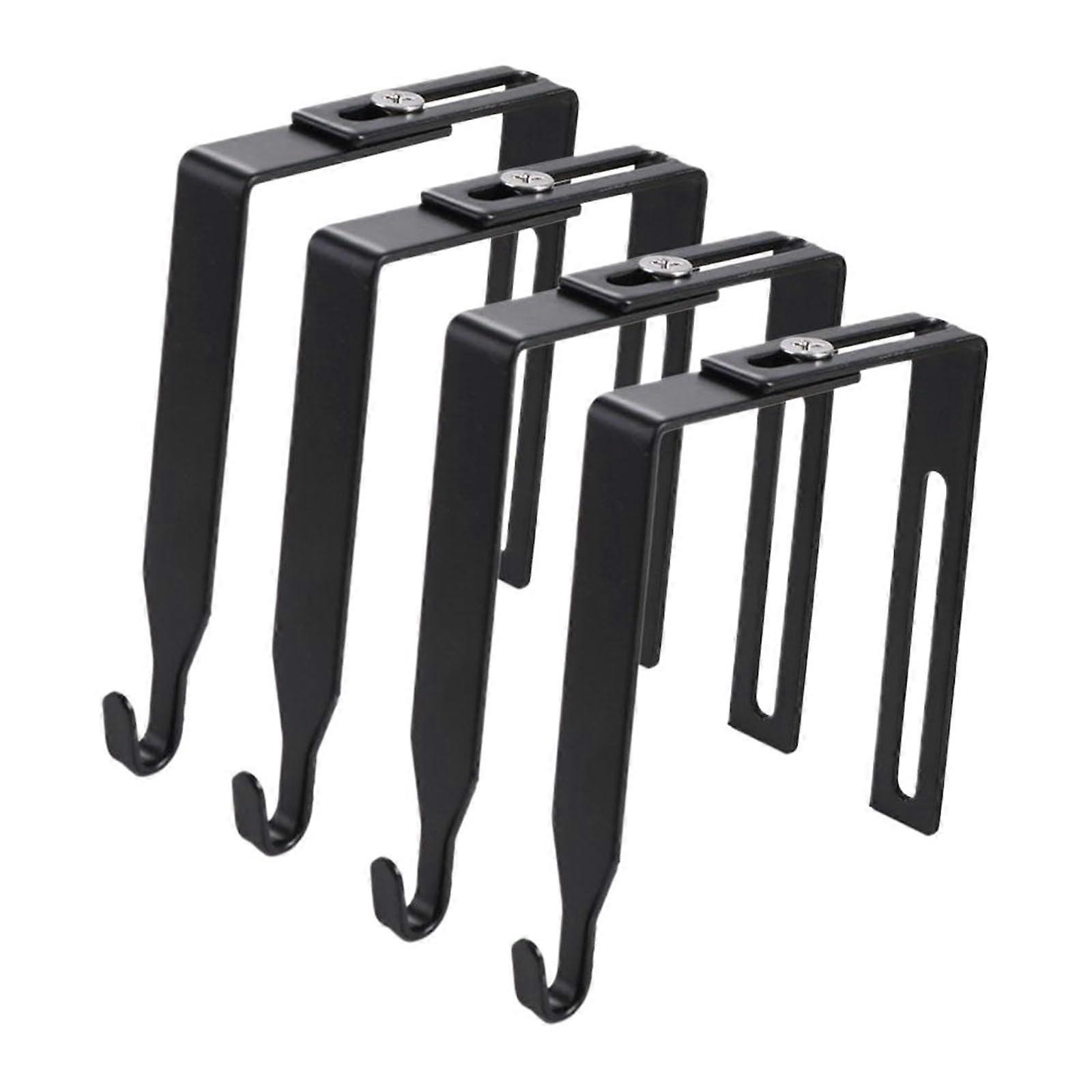 Cubicle Hooks 40Pcs Adjustable Metal Partition Hangers Black RustResistant for Office Storage