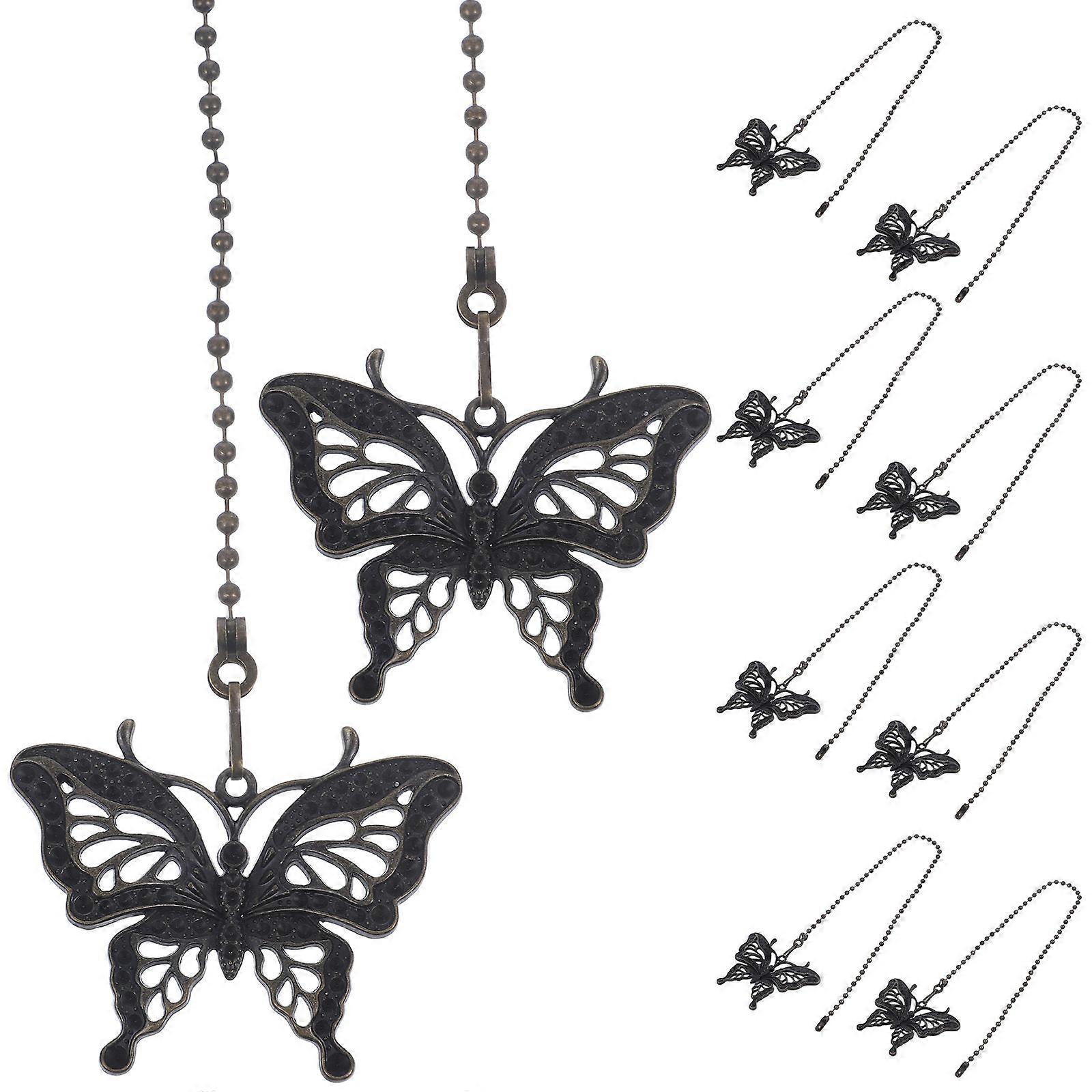 Fan Pull Chain Black Decorative Ceiling Fan Pull Chain for Hanging Use 40Pcs