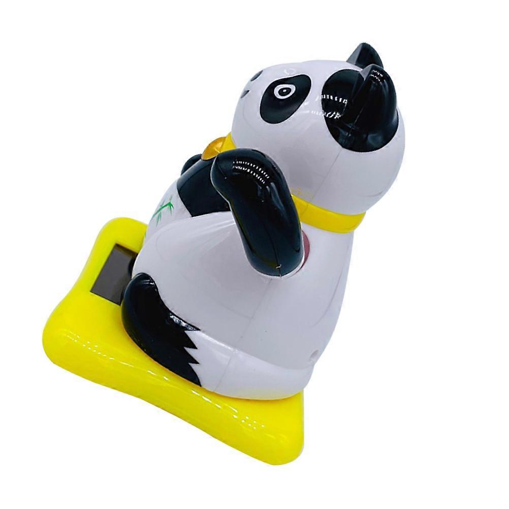 Solar Powered Dancing Panda Car Ornament for Dashboard Multi Color