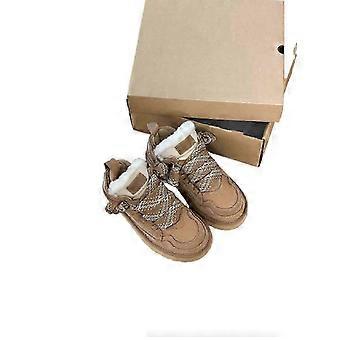 Sheepskin Fur Lined High Top Boots, Thick Sole, Perfect for Winter Outdoor Cross Border Activities