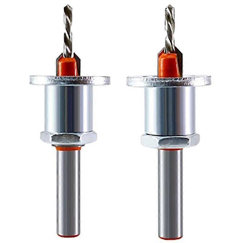 2 Pack 8mm Metal Countersink with Depth Stop, for Plastic, Drilling