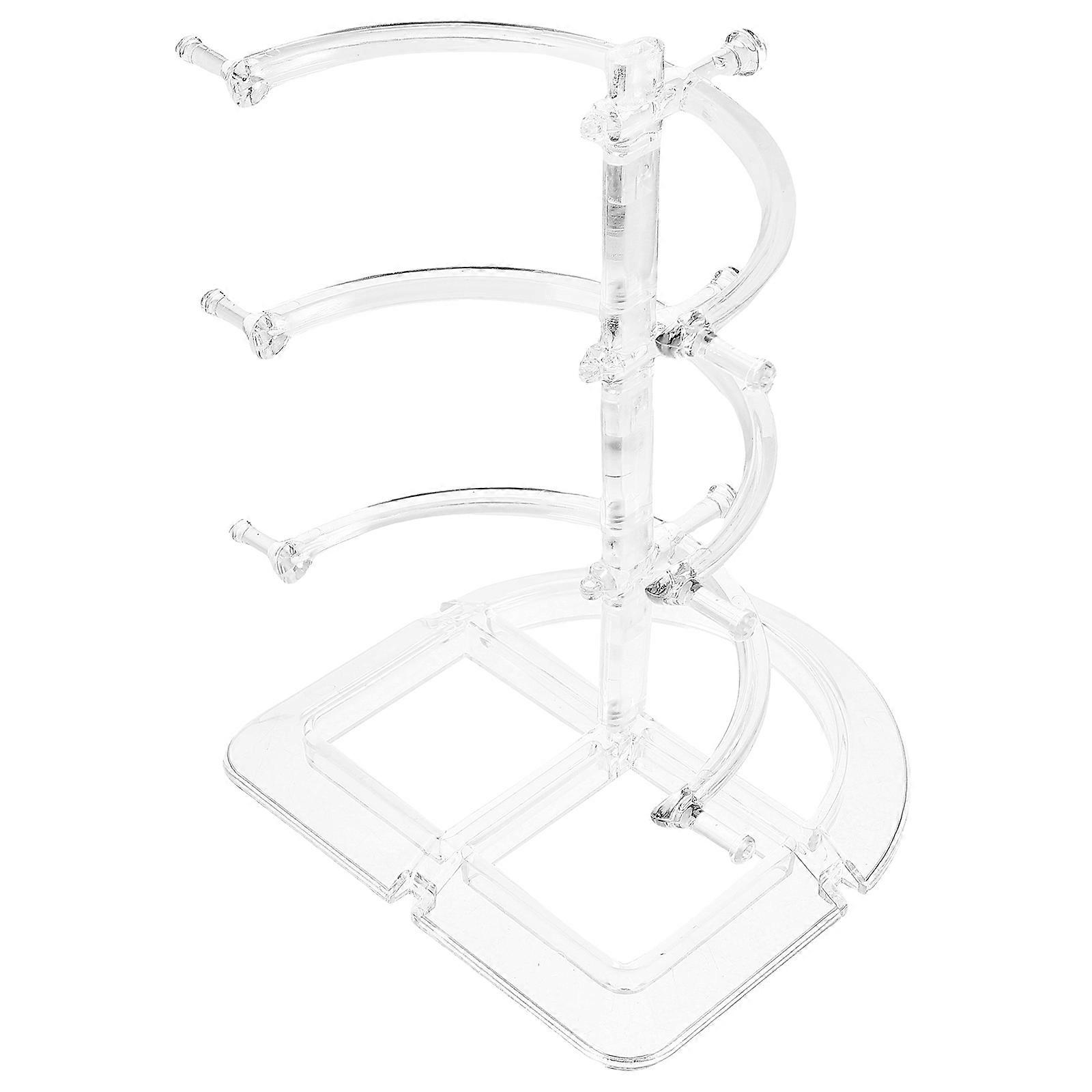Transparent Plastic Eyeglass Rack for Storage Detachable Holder Three-Layer Display Stand