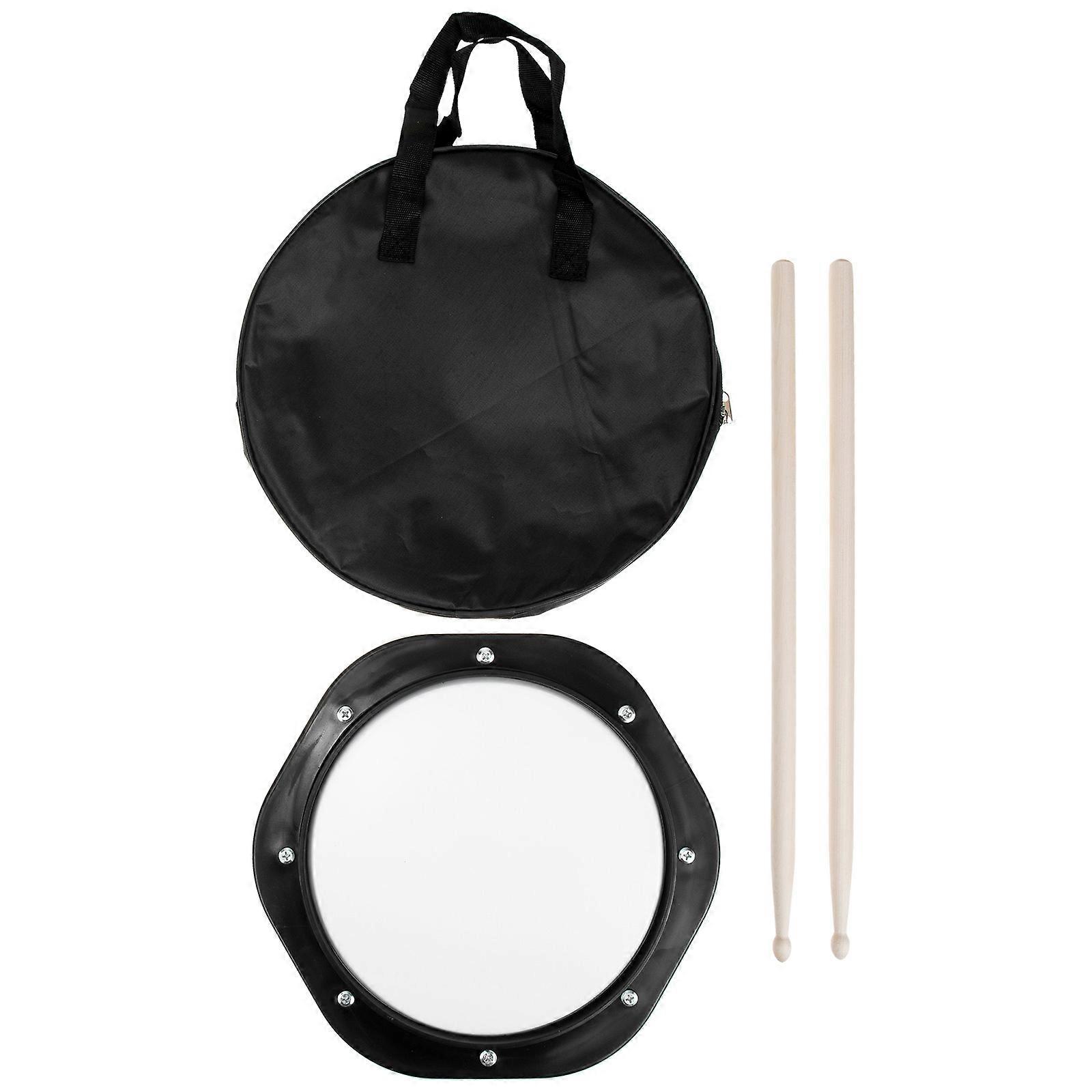 Drum Accessory Dumb Drum Practice Pad for Home Use 1Set Black