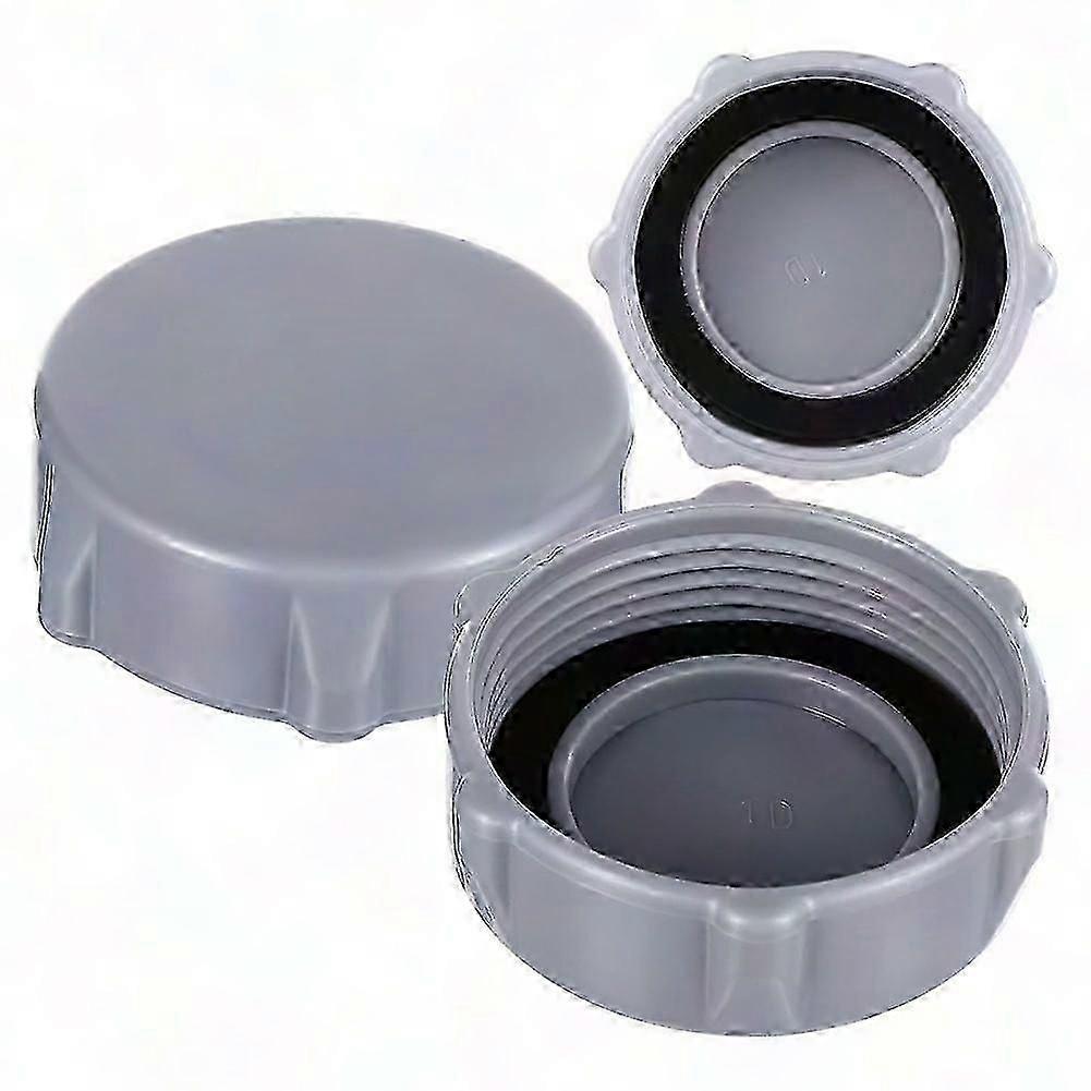 3-Pack Replacement Drain Valve Cap for Pools, Compatible with Model P01006, Grey Plastic Swimming Pool Accessory