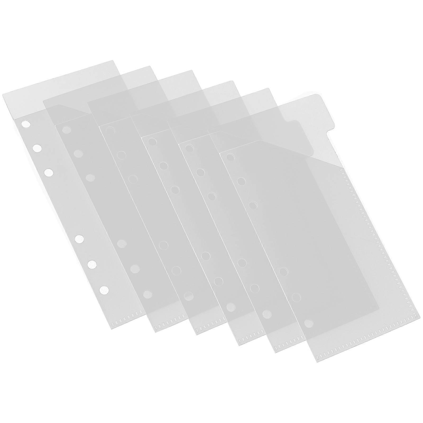 Binder Pockets Transparent Plastic Binder Pocket for Organizing 4Sets
