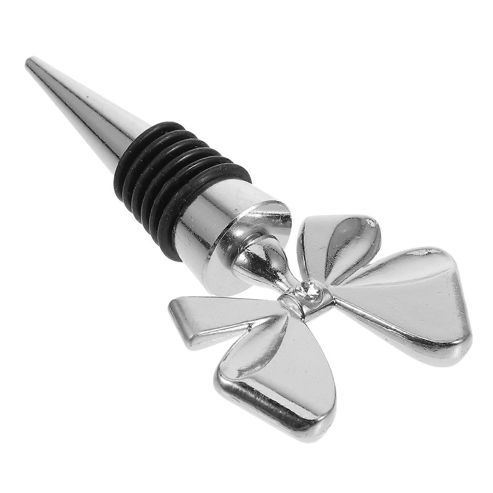 Silver Bowknot Reusable Alloy Silicone Saver