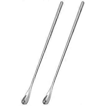 2Pcs Stainless Steel Reptile Food Spoon Small Animal Water Food Feeder Scoop
