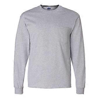 Gildan Ultra Cotton Langarm-T-Shirt mit Tasche