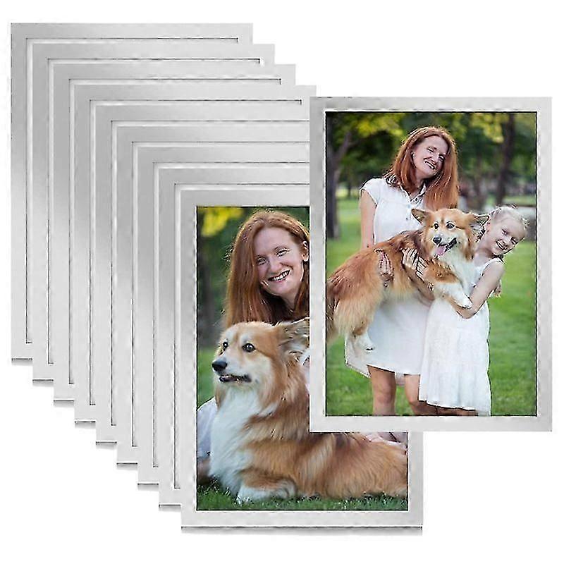 10 A5 magnetic diamond art frames, silver frames